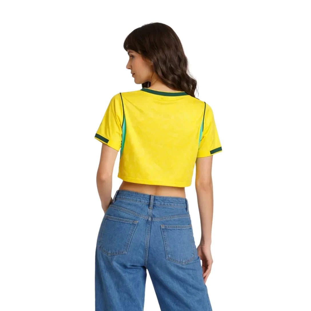 Cropped Feminino Brasil 26/27 I Amarelo - Copa do Mundo
