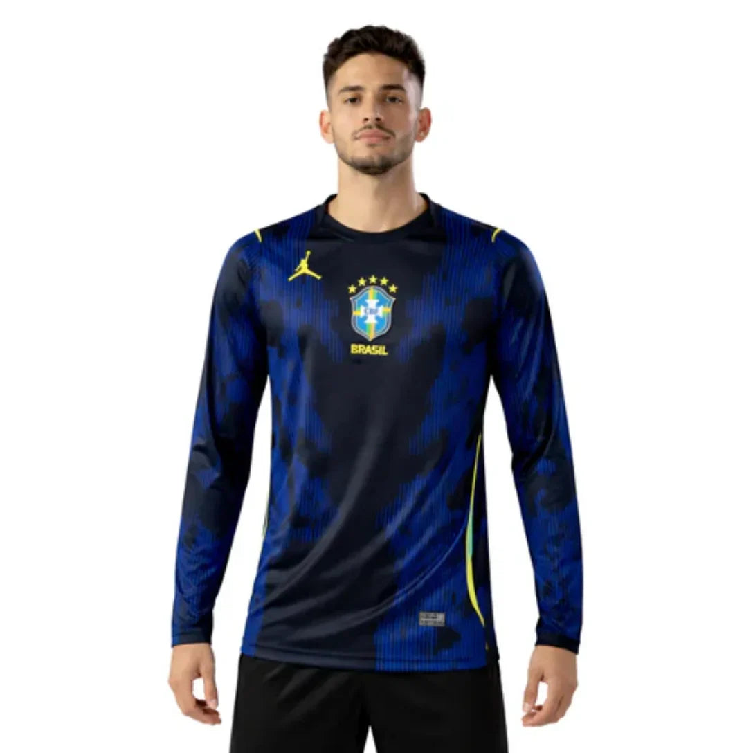 Camisa do Brasil 2026 Azul Reserva Manga Longa