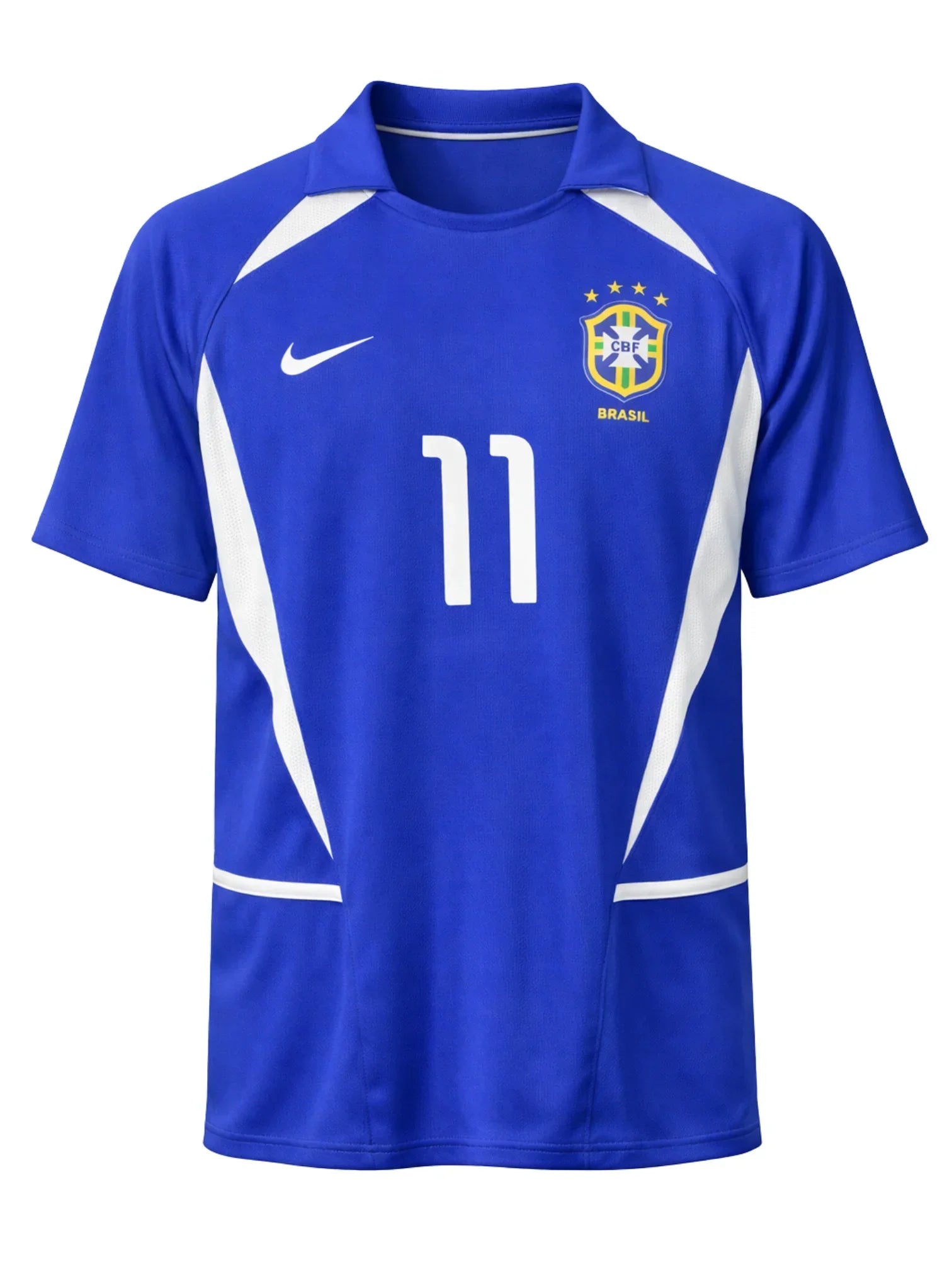 Brasil 2002 II Reserva Camisa de Futebol Clássica- Ronaldinho
