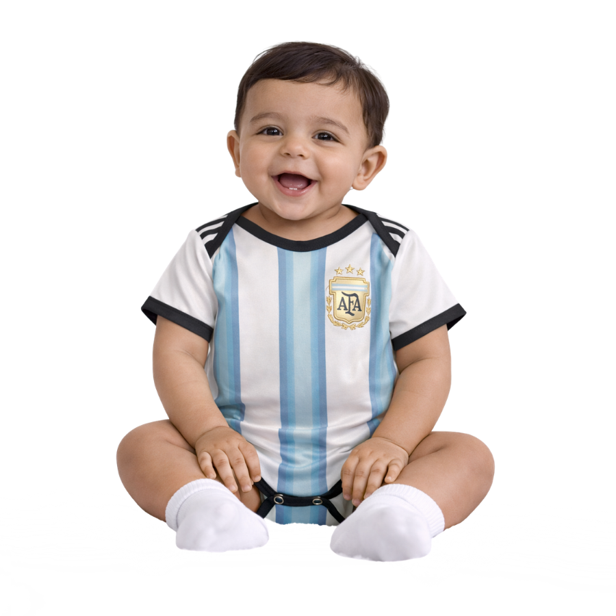 Camisa Bebê Argentina 2026 Casa - Copa do Mundo 2026