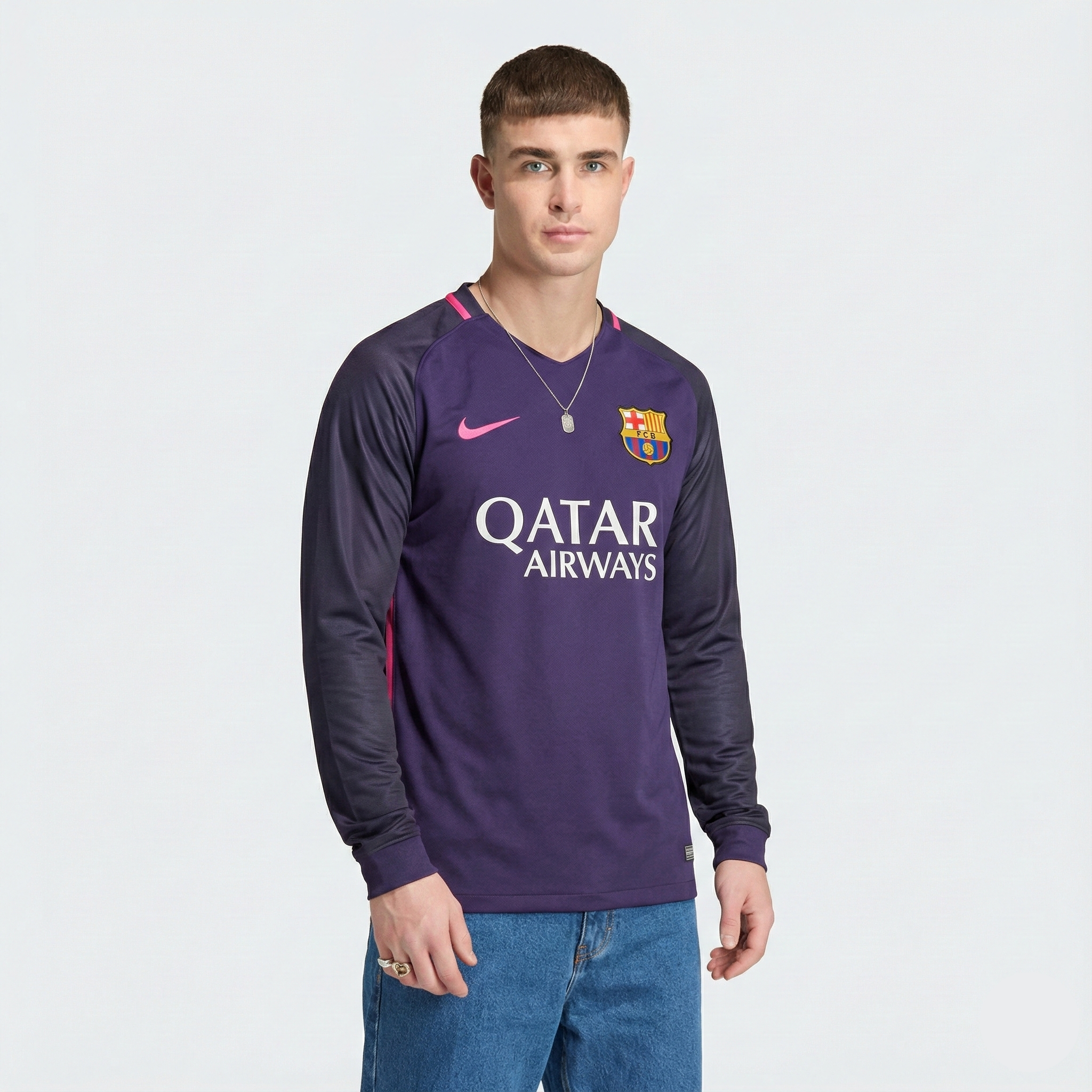 Camisa Retrô Barcelona 2016/17 I Longsleeve