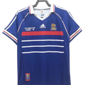 França 1998 I Casa Camisa de Futebol - Edição Vintage