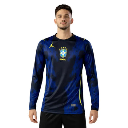 Camisa do Brasil 2026 Azul Reserva Manga Longa