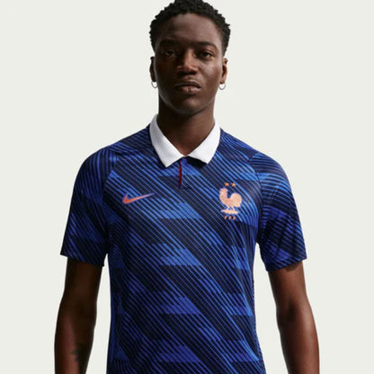 França 2026 Camisa de Futebol Azul Torcedor