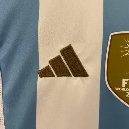 Argentina Casa Conjunto Juvenil 2024 - Patch Fifa Campeões do Mundo 2022