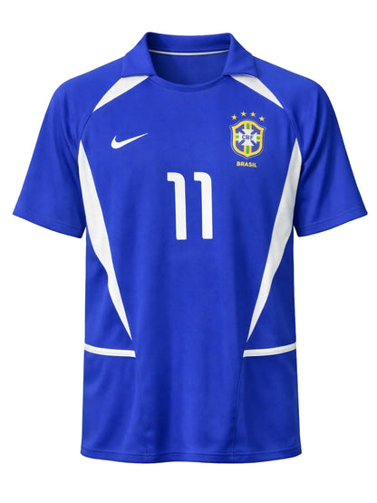 Brasil 2002 II Reserva Camisa de Futebol Clássica- Ronaldinho