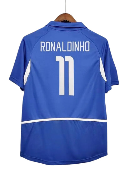 Brasil 2002 II Reserva Camisa de Futebol Clássica- Ronaldinho