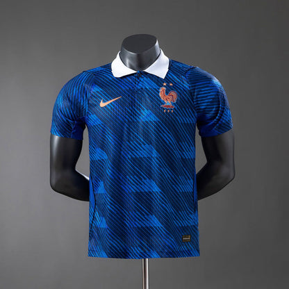 França 2026 Camisa de Futebol Azul Jogador