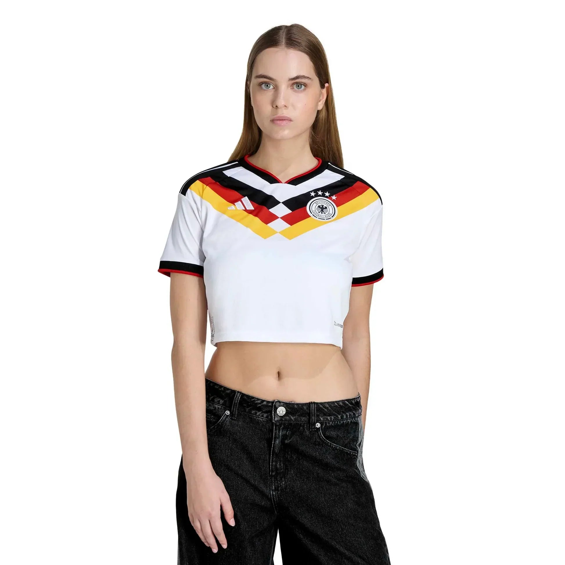 2026 Alemanha Edição Feminina Estádio Casa Corte Cropped Camisa de Futebol Copa do Mundo 2026