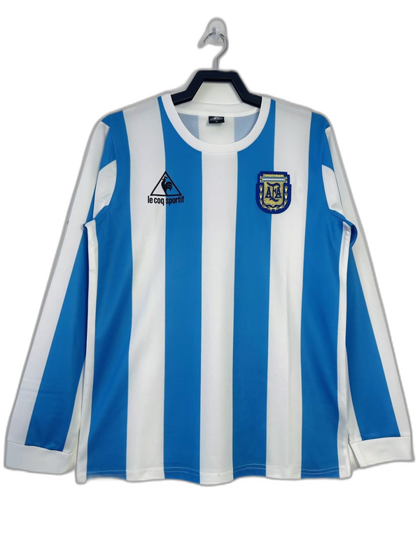 Argentina 1986 I Casa Camisa - Manga Longa Edição Vintage