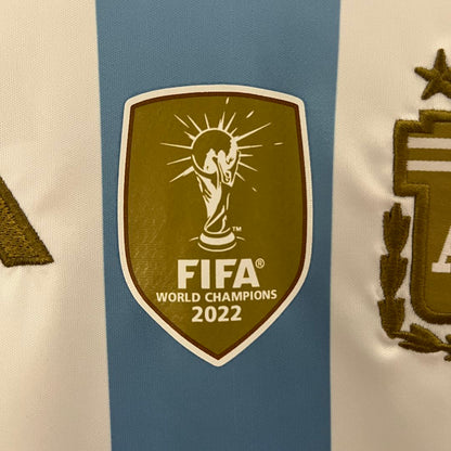 Argentina Casa Conjunto Juvenil 2024 - Patch Fifa Campeões do Mundo 2022