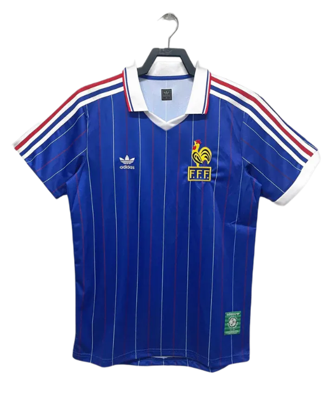 França 1982 I Casa Camisa de Futebol - Edição Vintage