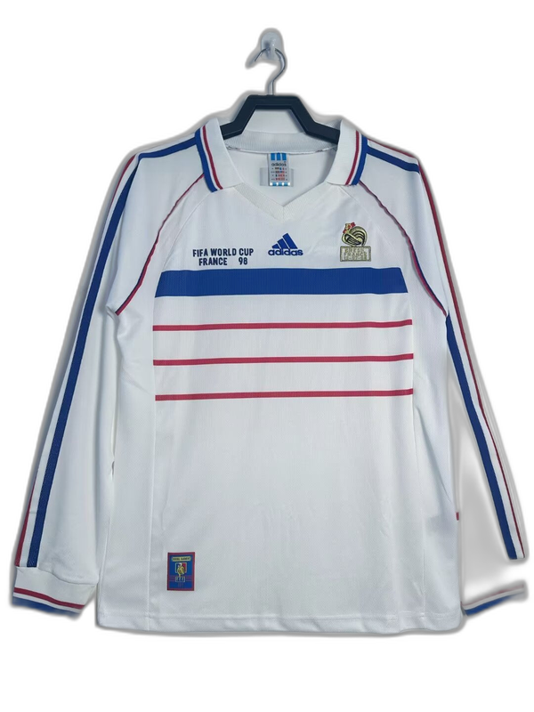 França 1998 Camisa - Manga Longa Edição Retrô